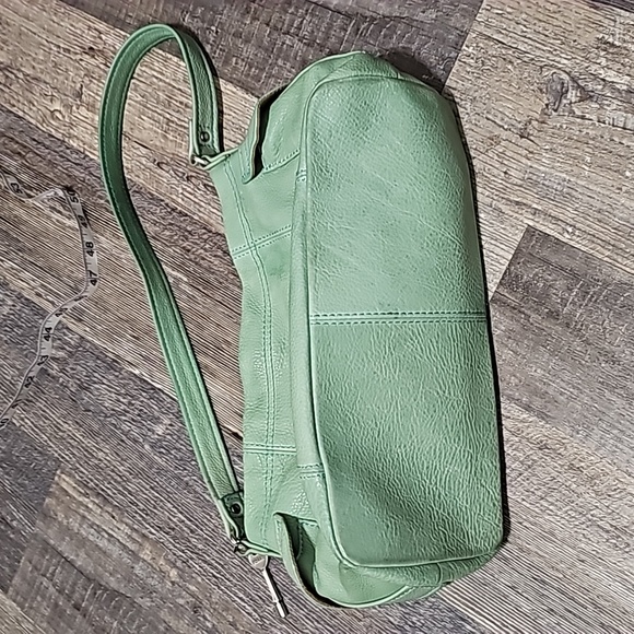 Fossil Mint Green Pebbled Leather Hand Bag - Picture 5 of 13